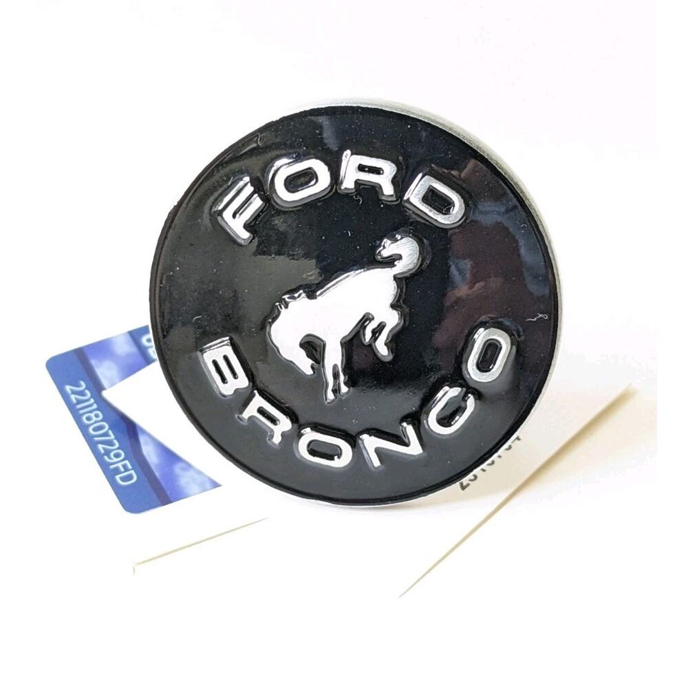 Cabinet Knob Drawer Pull Ford Bronco Black Embossed Metal New